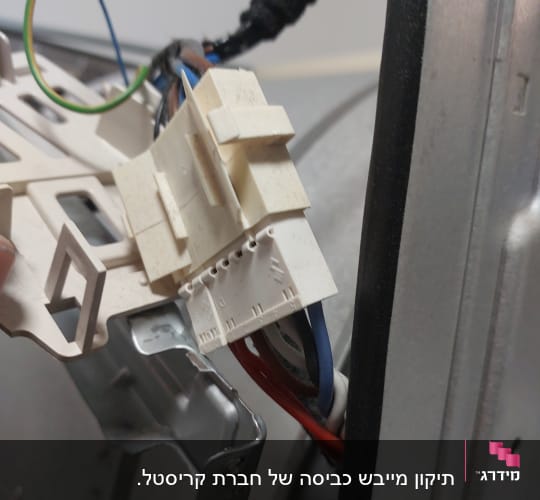 חיבורי כבלים חשמליים עם מחבר פלסטיק לבן
